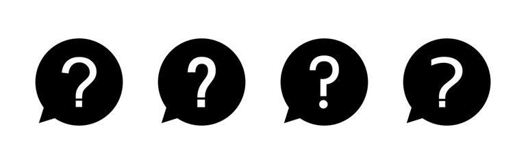 Question icon set. question mark icon vector.