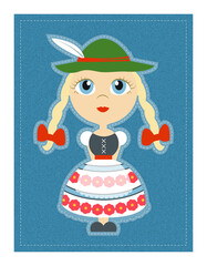 Cute Traditional Swiss Girl