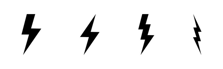Lightning icon set. electric icon vector. power icon. energy sign