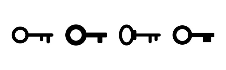 Key icon set. Key vector icon. Key symbol