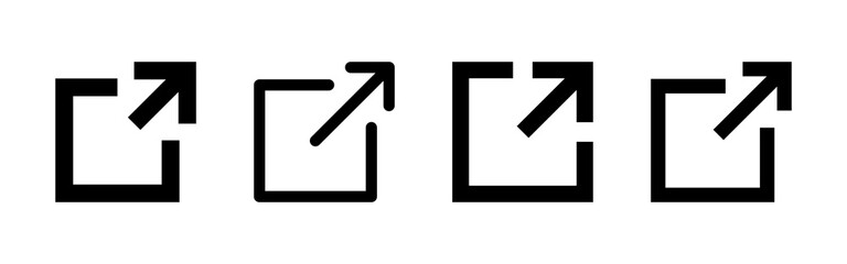 External link icon set. link icon vector. hyperlink symbol