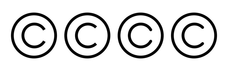 Fototapeta premium Copyright icon set. copyright symbols