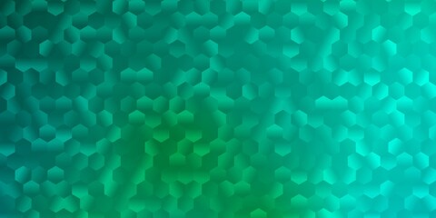 Light green vector pattern with hexagons.