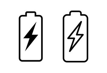 Battery icon set. battery charge level. battery Charging icon