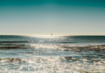 Sun glitter on sea surface