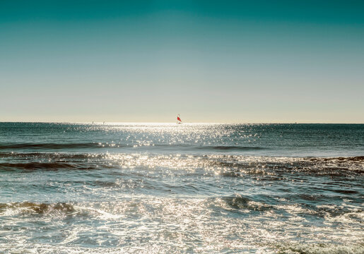 Sun glitter on sea surface