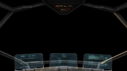 Spaceship cabin with alpha channel