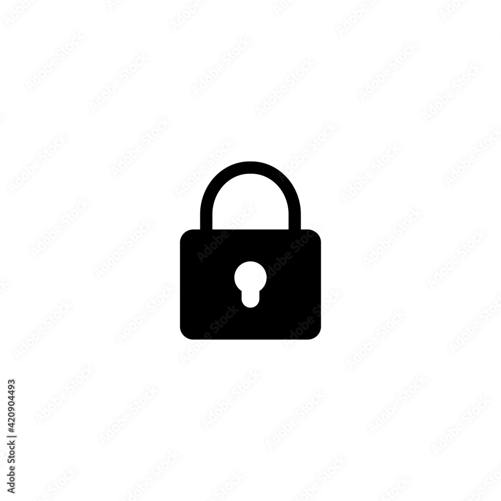 Poster lock icon vector for computer, web and mobile app