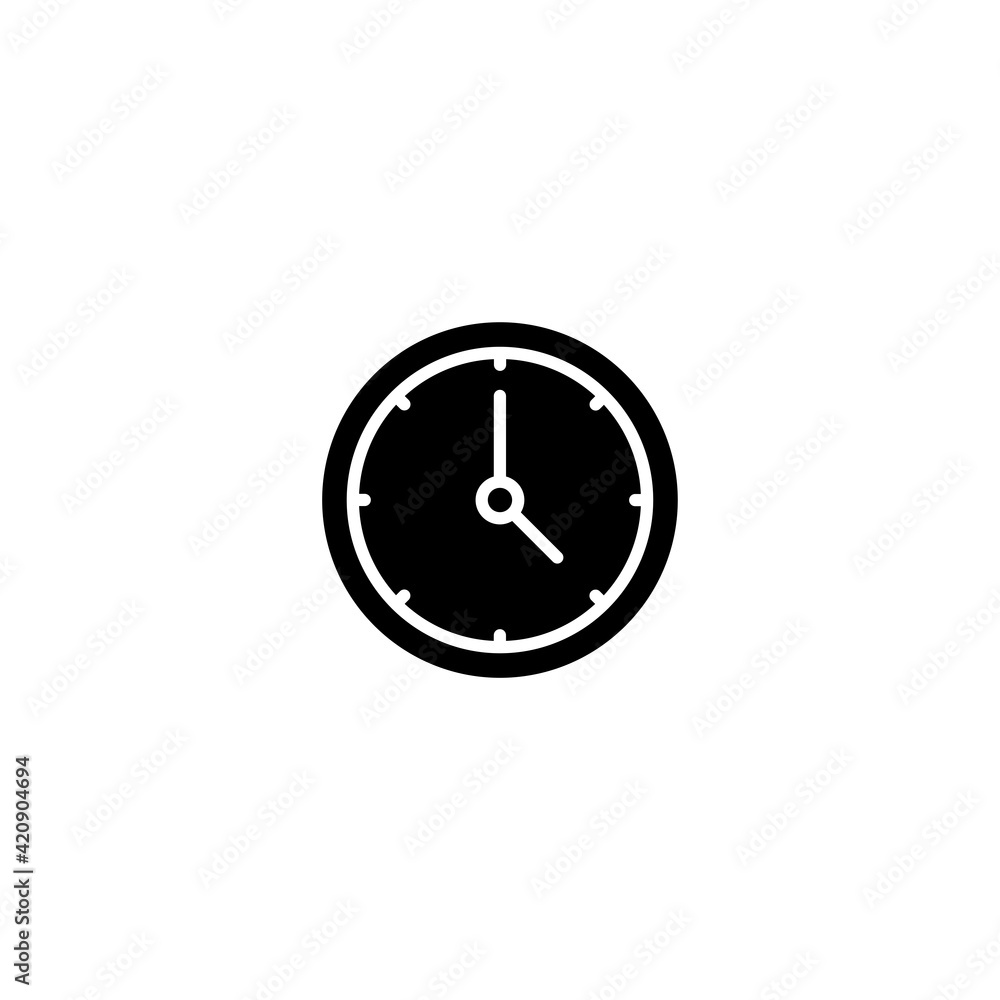 Poster clock icon vector for computer, web and mobile app