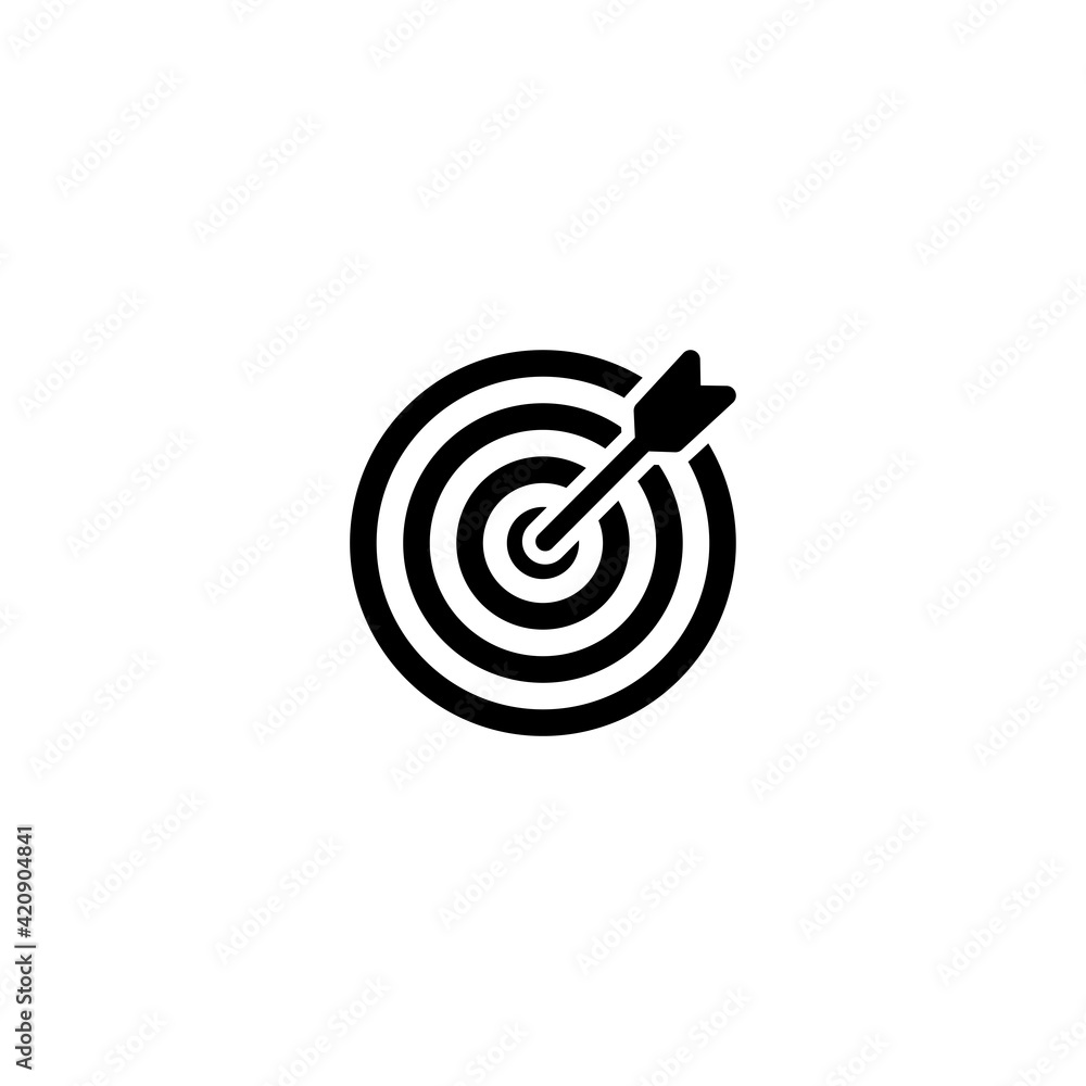 Poster target icon vector for computer, web and mobile app