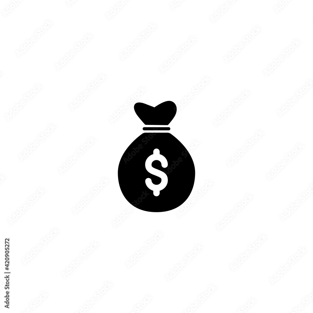 Poster money bag icon vector for computer, web and mobile app