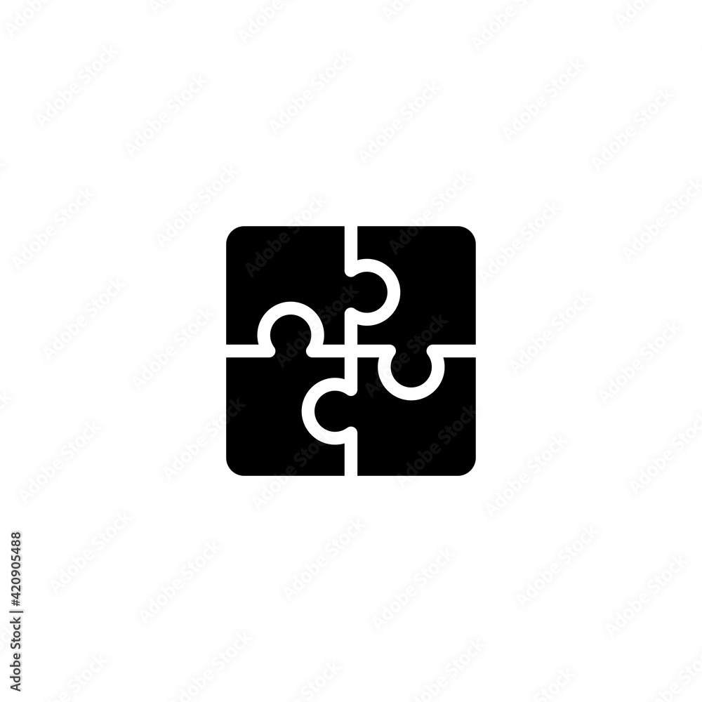Poster puzzle icon vector for computer, web and mobile app