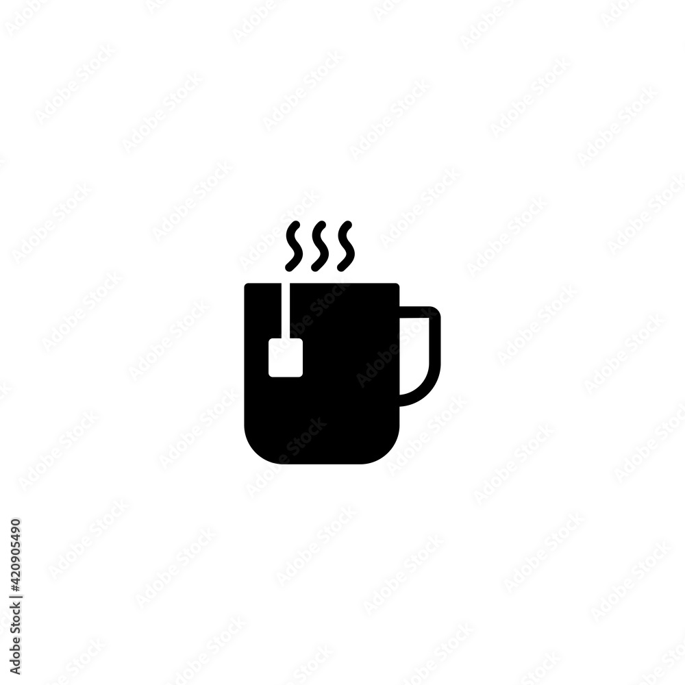 Poster tea cup icon vector for computer, web and mobile app