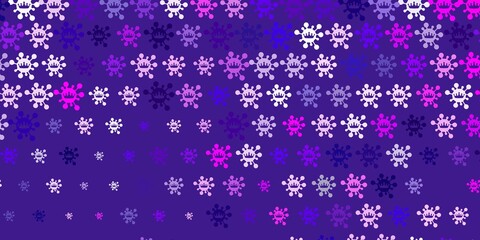 Light Purple vector texture with disease symbols.