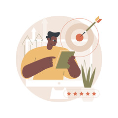 Lead scoring abstract concept vector illustration.