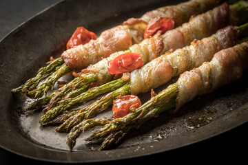 Bacon wrapped asparagus.