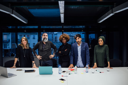 Portrait of confident business partners in office