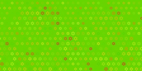 Dark green, yellow vector backdrop with virus symbols.