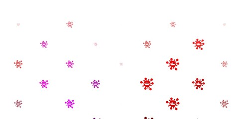 Light pink, yellow vector template with flu signs.