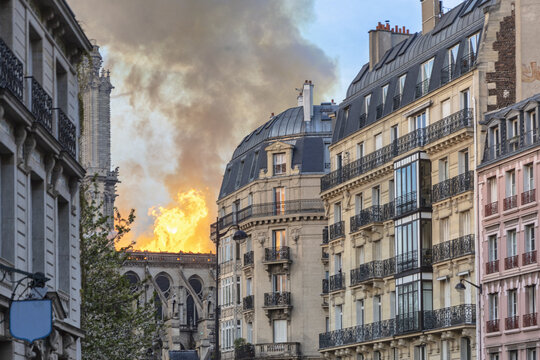 Notre-Dame de Paris fire, Paris, Ile-de-France, France