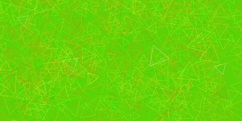 Dark Green, Yellow vector background with triangles.