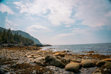 rocky coast of the sea