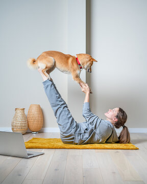 Doga yoga is the practice of yoga as exercise with dogs. Online yoga with furry friends