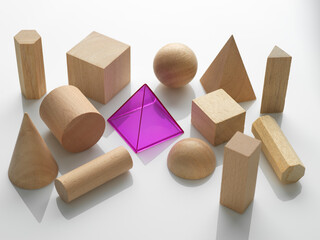 Geometric shapes used in maths and calculus education