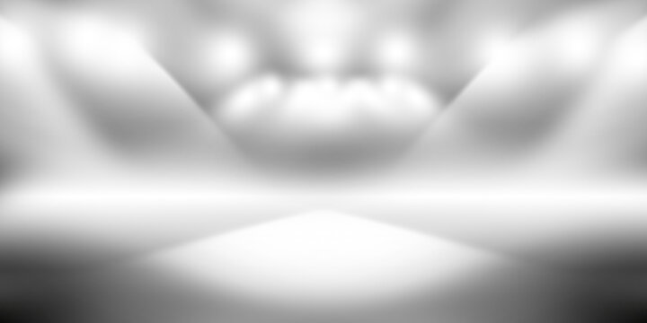 white and gray studio room backdrop or blank perspective  stage with spotlight background 