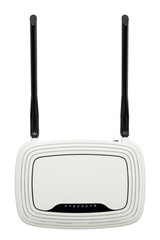 WI-FI wireless router, wireless data technology, isolated on white background