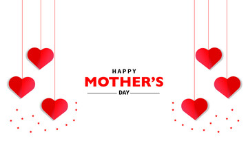 Happy Mothers Day Heart Vector