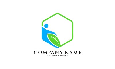 Luxury people care vector logo