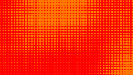 Dots halftone orange color pattern gradient texture with technology digital background. Dots pop art comics with summer background.