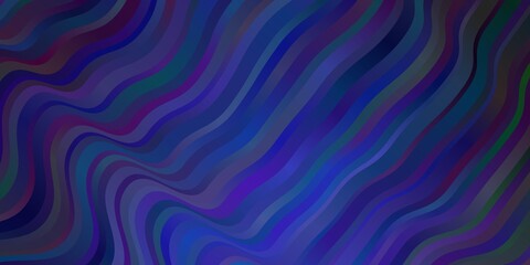 Dark BLUE vector background with bows.