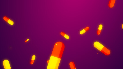 Drug prescription for pills medicine capsule pattern background. Abstract healthcare technology and science medical concept.