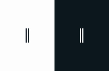 Initial Letter I Logo Black White Elegant Minimalist Signature Logo