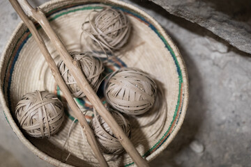 antique craft balls 