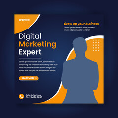 Digital marketing business  promotion social media post template Entrepreneur promotion Marketing ads