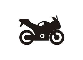 Fototapeta premium Racing motorcycle. Simple illustration in black and white