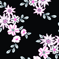 Floral seamless pattern  For textile, wallpapers, print, wrapping paper. Vector stock illustration.