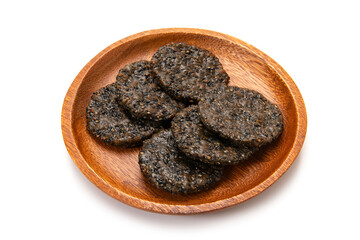 和菓子の黒胡麻せんべい