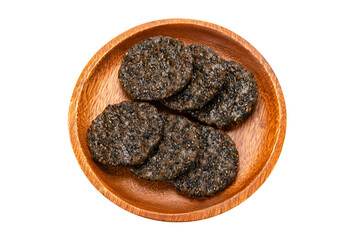 和菓子の黒胡麻せんべい