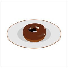donut with chocolate
