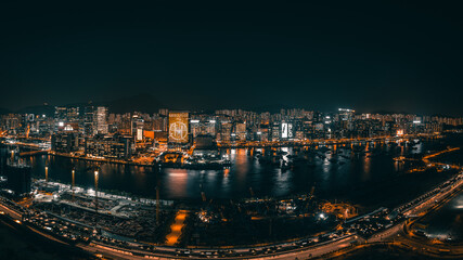 Fototapeta na wymiar Hong Kong panoramic view landscape