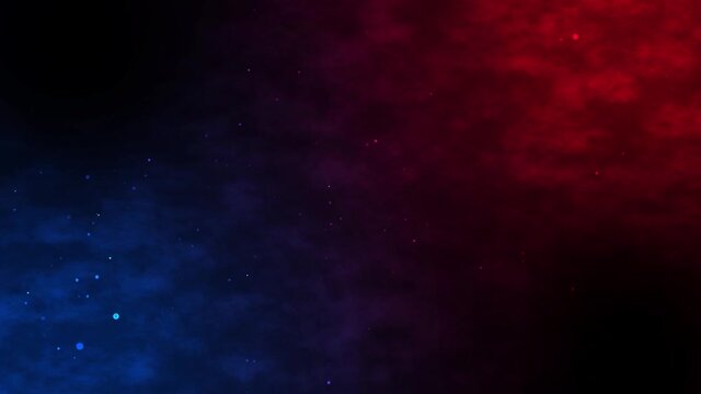 Particle movement in Red blue cloud particle effect. Abstract particle background. Abstract cloud.