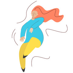 World dance day vector concept. Cartoon women character dancing. 