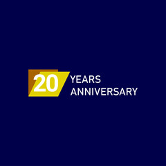 20 Years Anniversary Celebration Vector Template Design Illustration