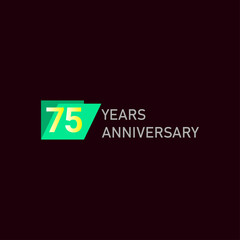 Fototapeta premium 75 Years Anniversary Celebration Vector Template Design Illustration