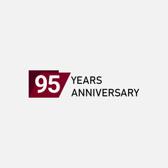 95 Years Anniversary Celebration Vector Template Design Illustration