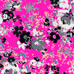 Floral seamless pattern  For textile, wallpapers, print, wrapping paper. Vector stock illustration.